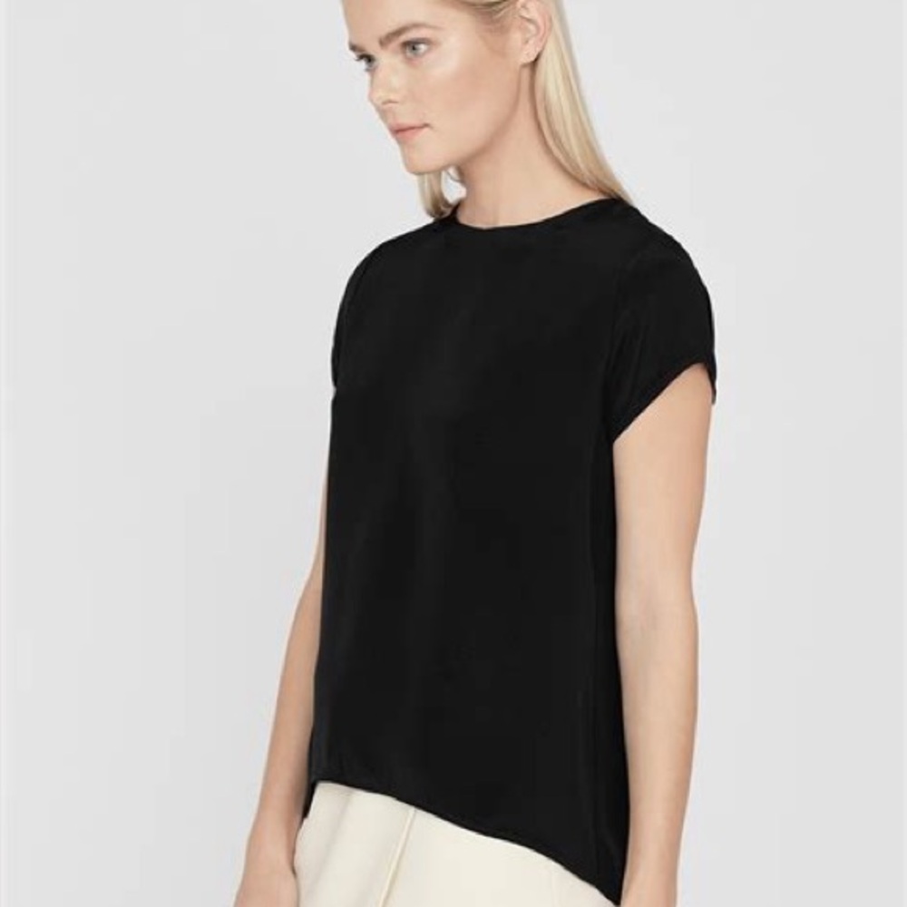 Cuyana Silk Tee, 3-Ply Silk, Large, Black - Picture 3 of 10